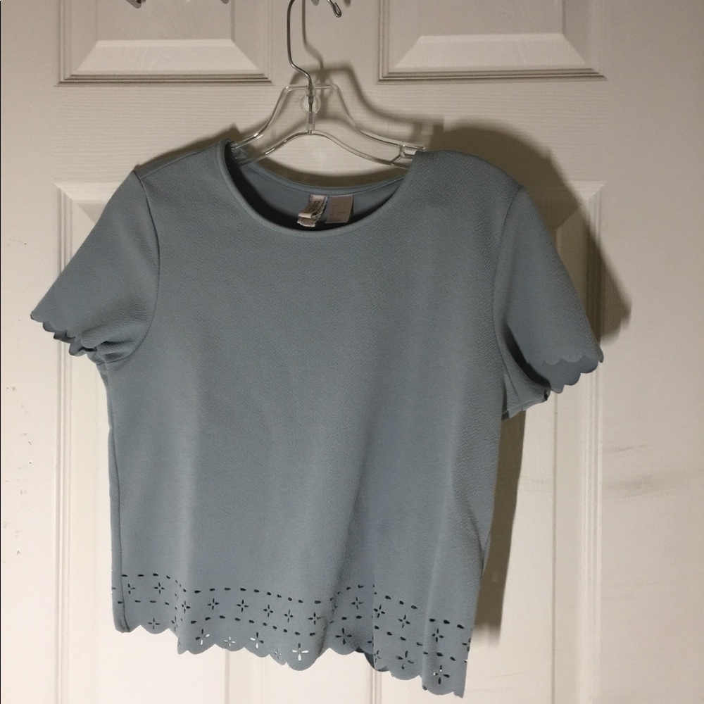 light green shirt